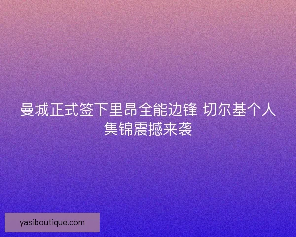 曼城正式签下里昂全能边锋 切尔基个人集锦震撼来袭 曼城正式签下里昂全能边锋 切尔基个人集锦震撼来袭